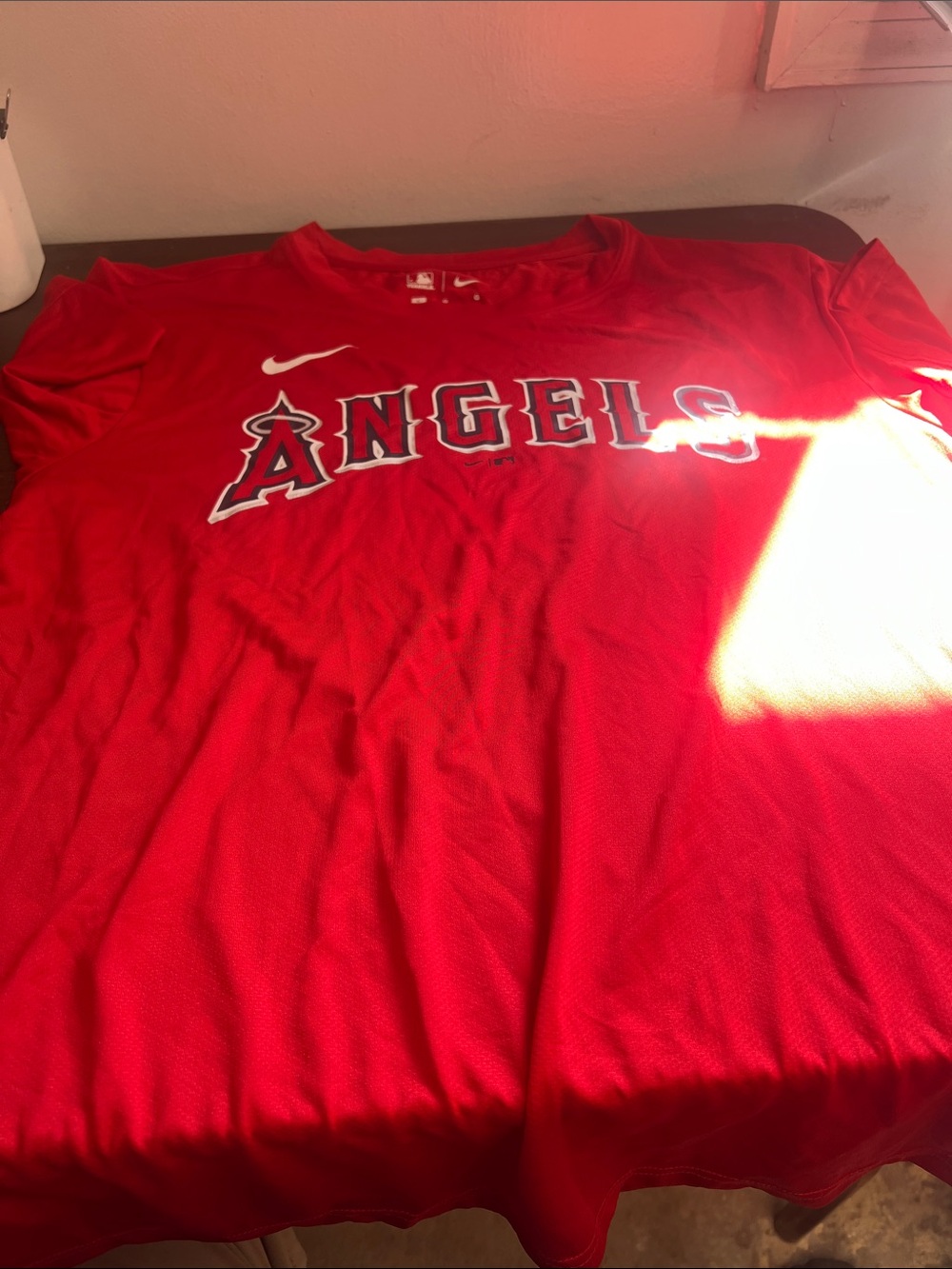 MLB Angels Red Short Sleeve Graphic Tee by Nike